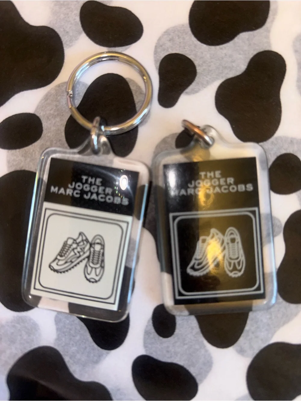 Marc Jacobs Black & White Jogger Keychain Duo